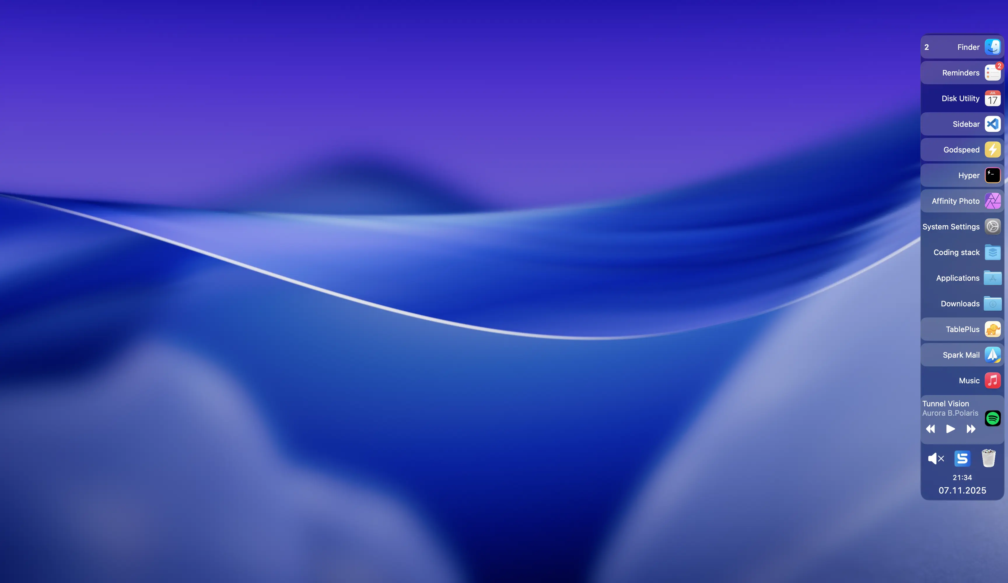 Vertical list layout